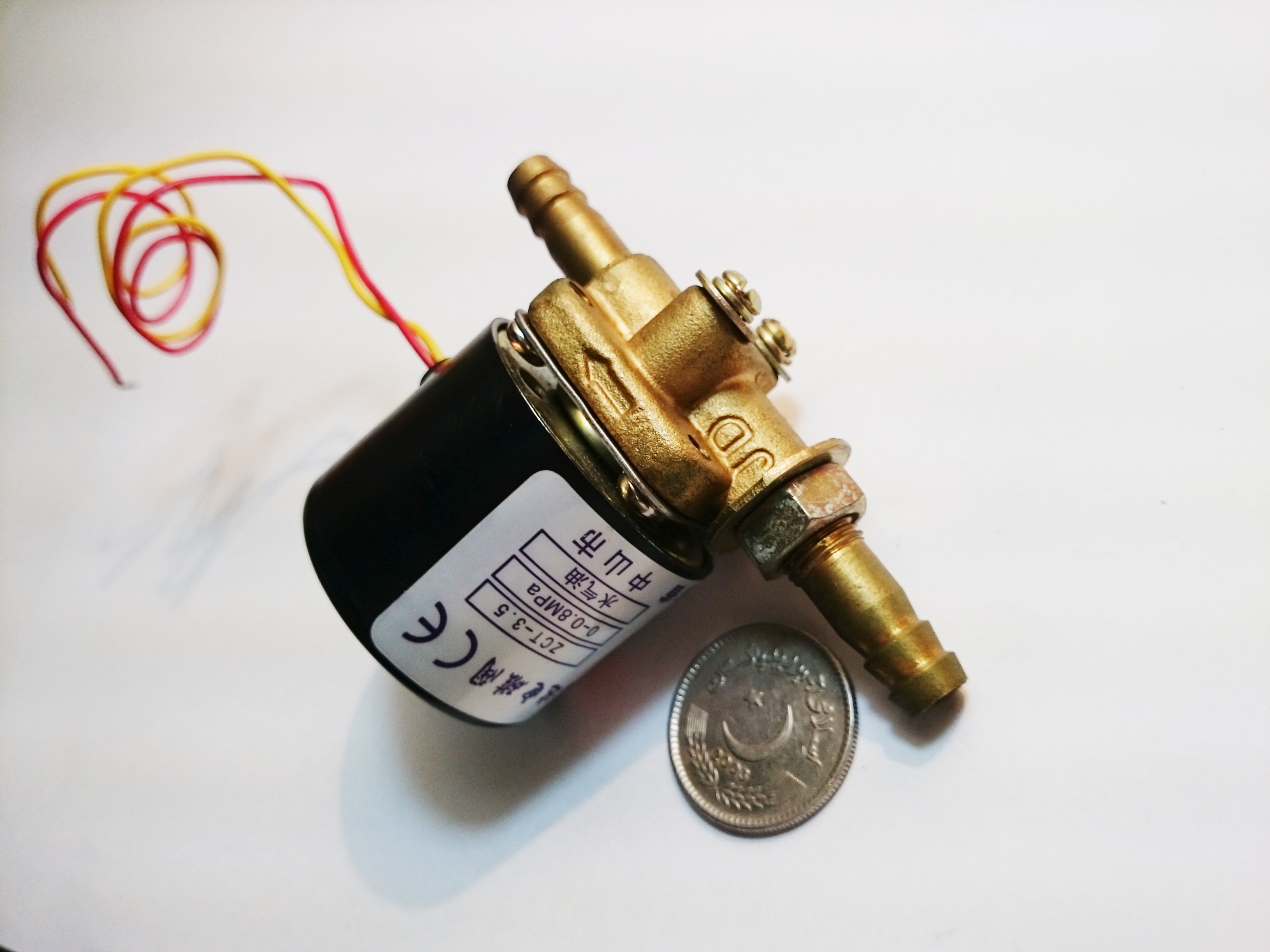 12V DC Normally closed gas solenoid valve  with 2p